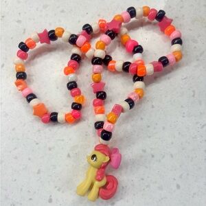 KANDI Beaded Necklace Rave Repurposed